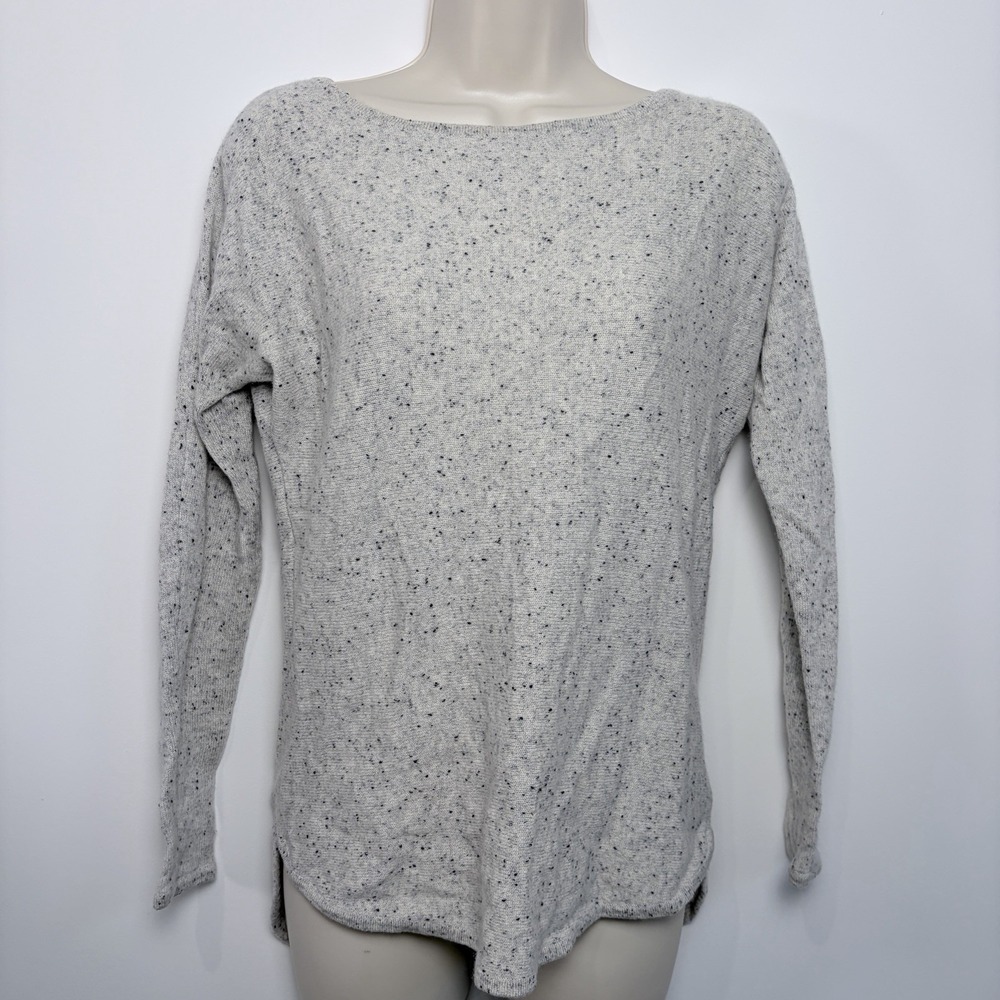 Cashmere Sweater Charter Club Luxury Soft Sz XS Gray Marled Top Lightweight